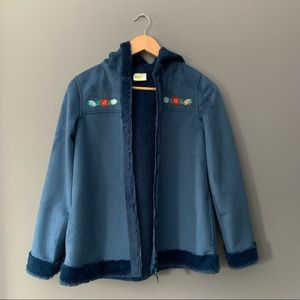 Crazy 8 Blue Kids XL Plush Zip Up Hoodie